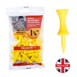 Masters Plastic Graduated Tees 1 3/4 Bag 30 Yellow  