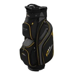 Powakaddy DLX-Lite Edition Golf Cart Bag Black/Titanium/Yellow  