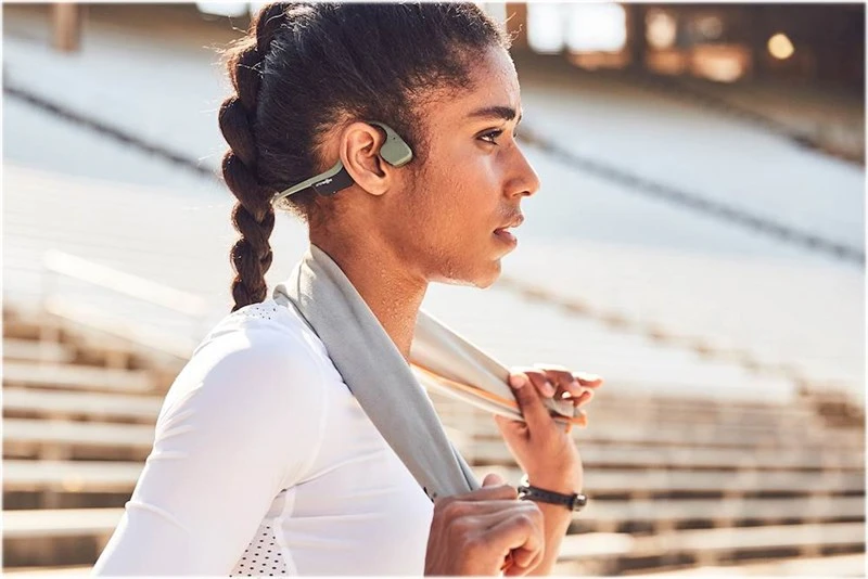 Aftershokz Air Wireless Bone Conduction Open-Ear Headphones Forest Green - Image 3