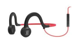 Aftershokz Titanium Open-Ear Bone Conduction Headphones With Mic Lava Red  