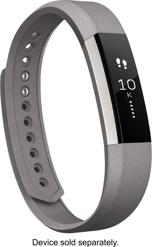 Fitbit Alta Accessory Leather Band Graphite - Image 3