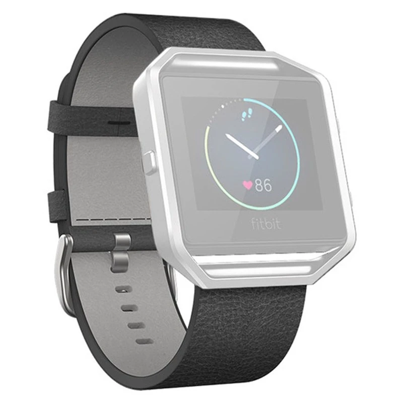 Fitbit Blaze Leather Accessory Band Black - Image 3