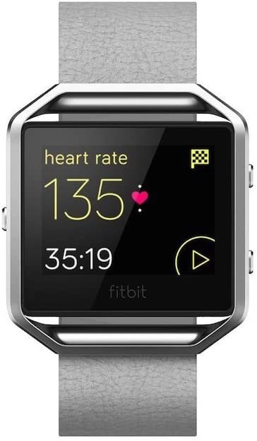 Fitbit Blaze Leather Accessory Band Mist Grey - Image 2