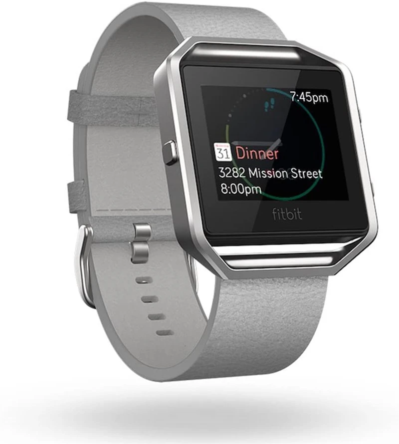 Fitbit Blaze Leather Accessory Band Mist Grey - Image 3