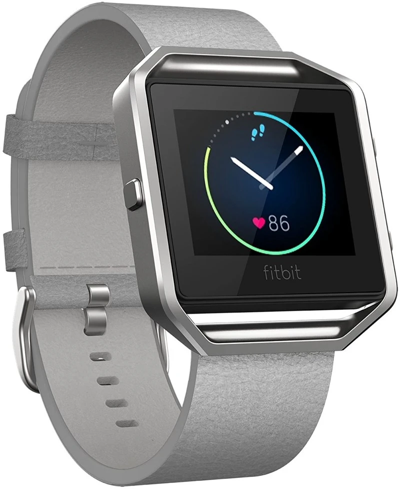 Fitbit Blaze Leather Accessory Band Mist Grey - Image 5