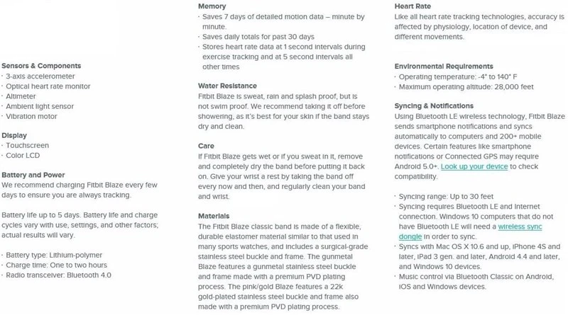 Fitbit Blaze Leather Accessory Band Mist Grey - Image 6