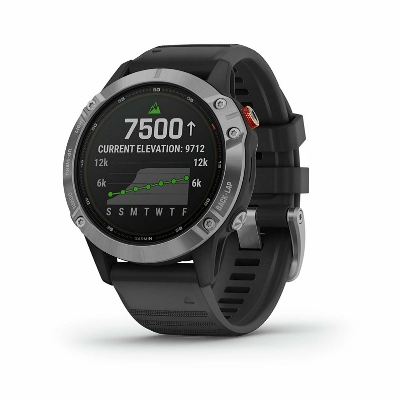 Garmin Fenix 6 Solar GPS Silver/Black Band - Image 6