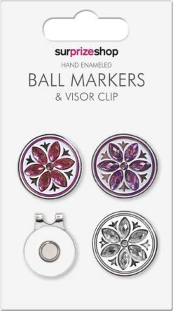 Surprize Shop Ladies Crystal Flower Visor Clip Set  