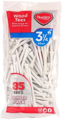Masters Bumpa Bag Wood Tee 3 1/4 White Bag 85  