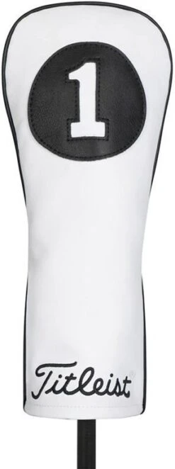 Titleist Leather Headcover Driver - White/Black  