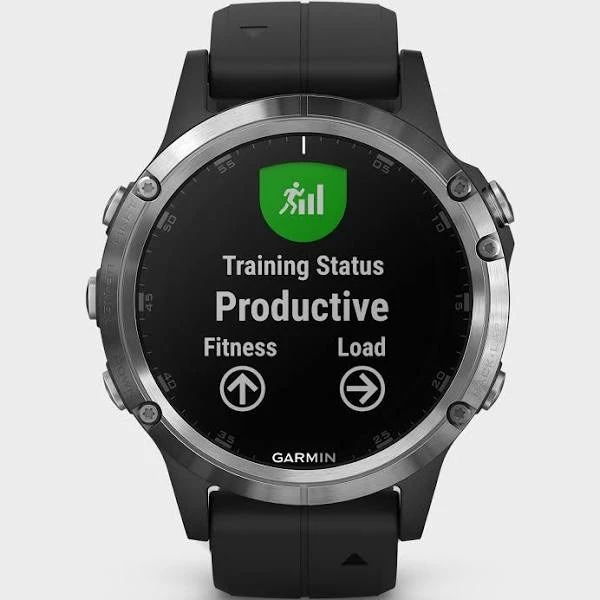 Garmin Fenix 5 Plus GPS Silver With Black Band - Image 4