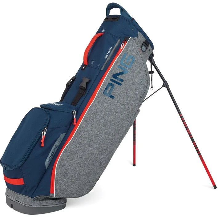 Ping Hoofer Lite Stand Bag Grey/Navy/Scarlet