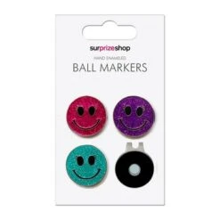 Surprize Shop Multi Colour Smiley Faces 4 Pack Ball Marker Set  