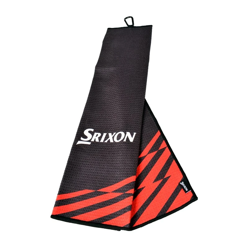 Srixon Tri-Fold Golf Towel Black/Red