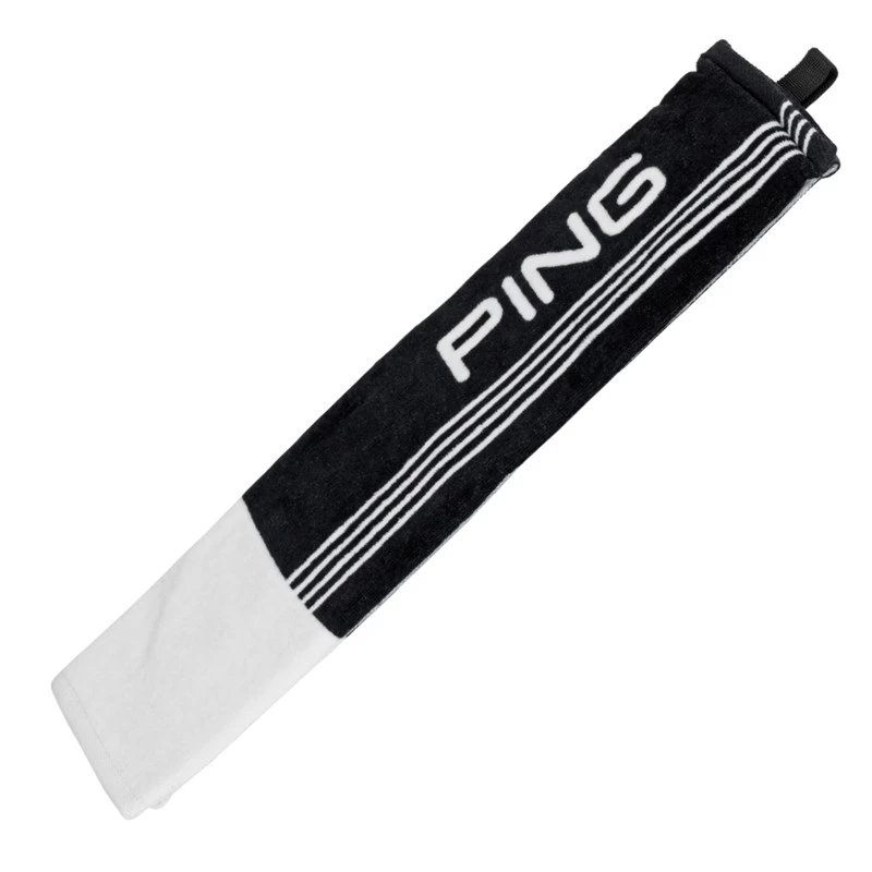 Ping Tri-Fold Golf Towel Black/White