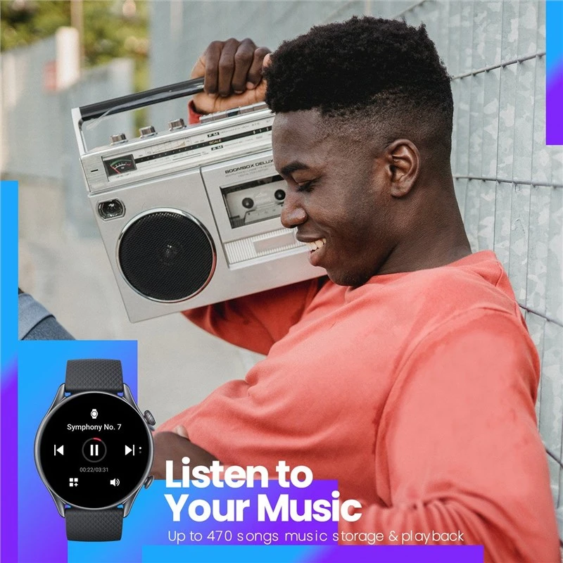 Amazfit GTR 3 Pro Smart Watch Infinite Black - Image 3