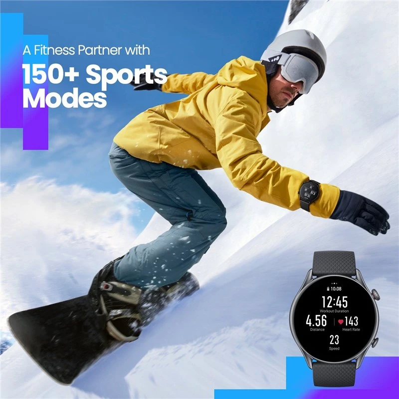 Amazfit GTR 3 Pro Smart Watch Infinite Black - Image 4