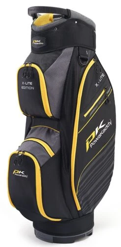 Powakaddy X-Lite Edition Cart Bag 2022 Black/Gunmetal/Yellow Â