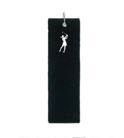 Surprize Shop Terry Cotton Trifold Towel Black  